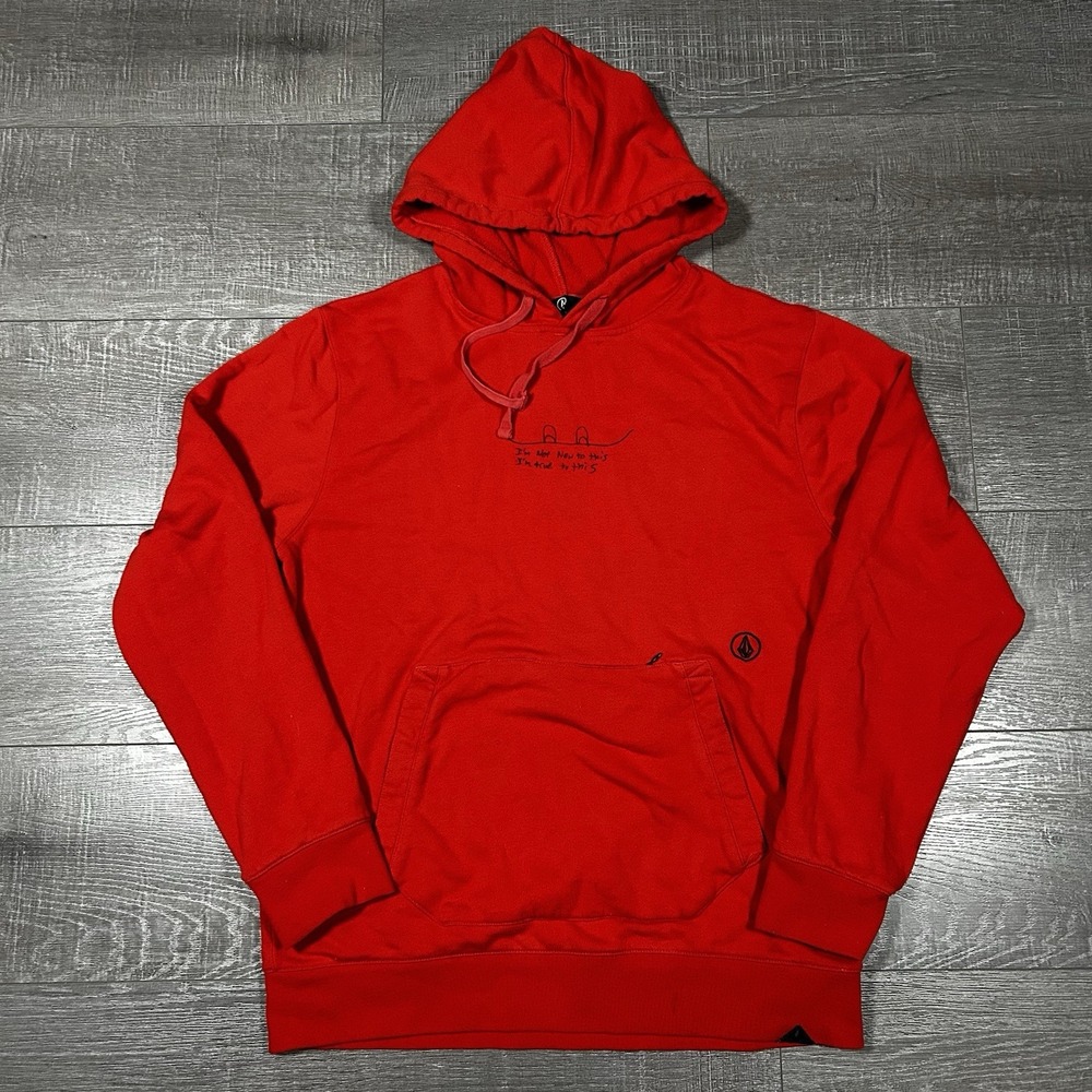 Volcom Hoodie Size Medium Orange 'True To This' Made In China